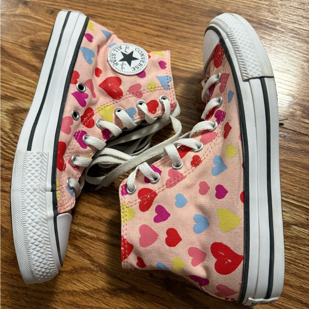 Converse Chuck Taylor All Star Hi Always On Hearts Casual Sneakers Junior Size 4 - Picture 6 of 11